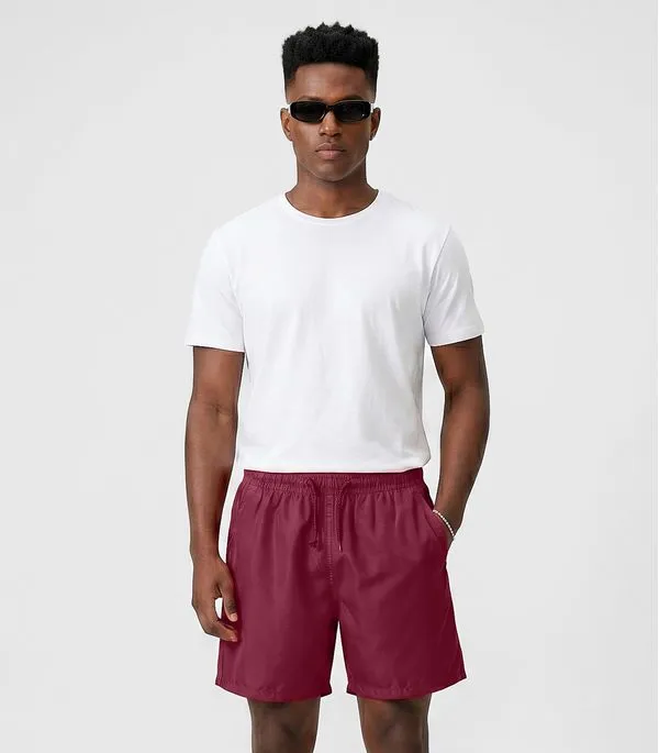 Bermuda Masculina Com Bolsos De Tactel Filt Surf Vermelho P