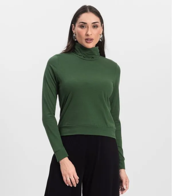 Moletom Gola Alta Infinita Cor Feminino Verde P