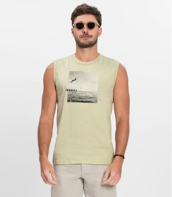 Regata Masculina Meia Malha Diametro Verde GG