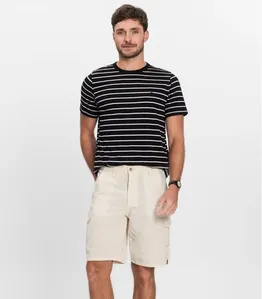 Bermuda Masculina Sarja Com Bolsos Cargo Shift Bege 38