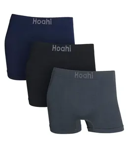 Kit 3 Cuecas Boxer De Poliamida Sem Costura Hoahi Unica P