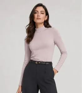 Blusa Manga Longa Básica Select Rosa P