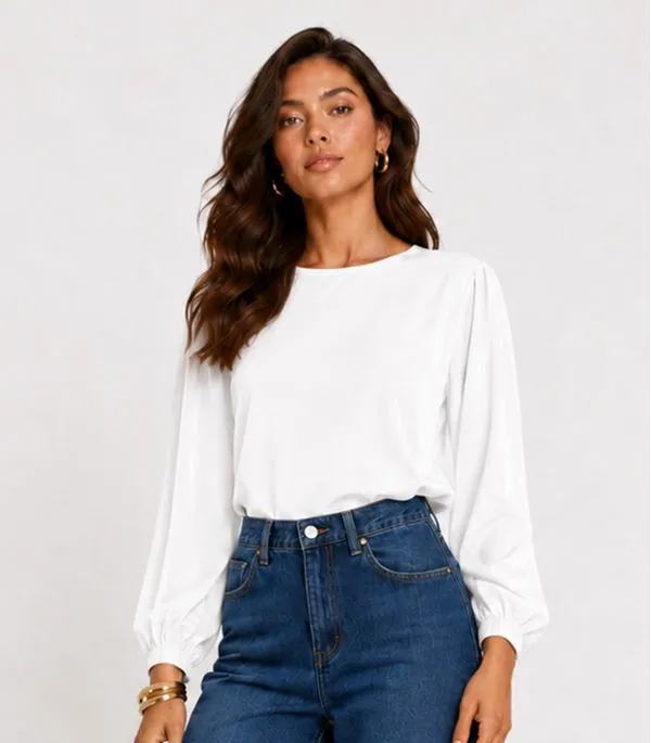 Blusão Feminino Em Sarja Bright Infinita Cor Branco GG