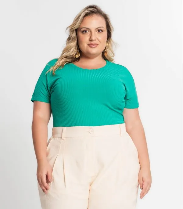 Blusa Feminina Plus Size Secret Glam Verde Plus G3