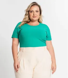 Blusa Feminina Plus Size Secret Glam Verde Plus G3