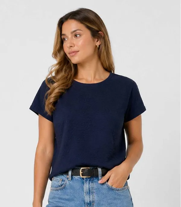 Camisa Feminina Básica Malha Tapirus Infinita Cor Azul G