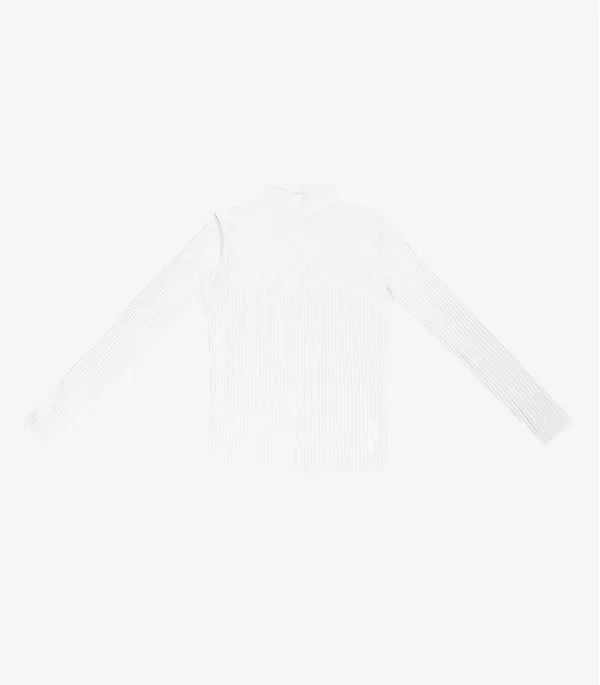 Blusa Manga Longa Ribana Canelada Rovitex Branco P