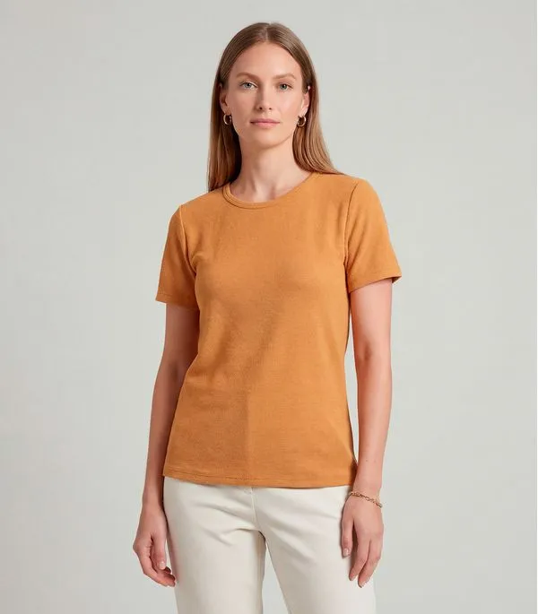Blusa Feminina Básica Infinita Cor Amarelo M