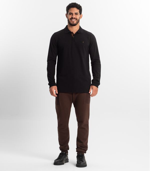Calça Masculina Em Moletinho Diametro Marrom P