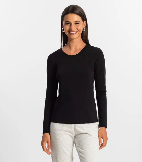 Blusa Feminina Manga Longa Térmica Rovitex Preto P