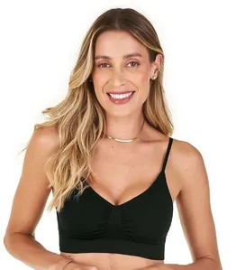 Sutiã Top com Bojo Removível Zee Rucci Preto GG