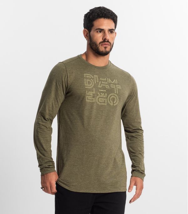 Camiseta Masculina Manga Longa Diametro Verde M