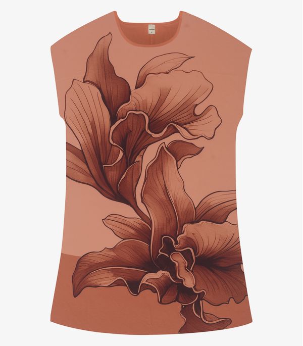 Vestido Curto Feminino Poly Flex Rovitex Marrom GG