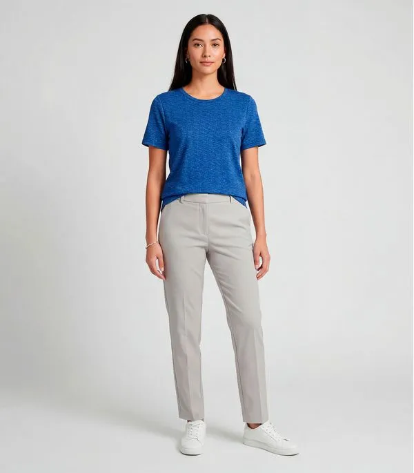 Blusa Feminina Básica Infinita Cor Azul GG