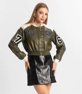 Jaqueta Feminina Bomber College Forever New Verde M