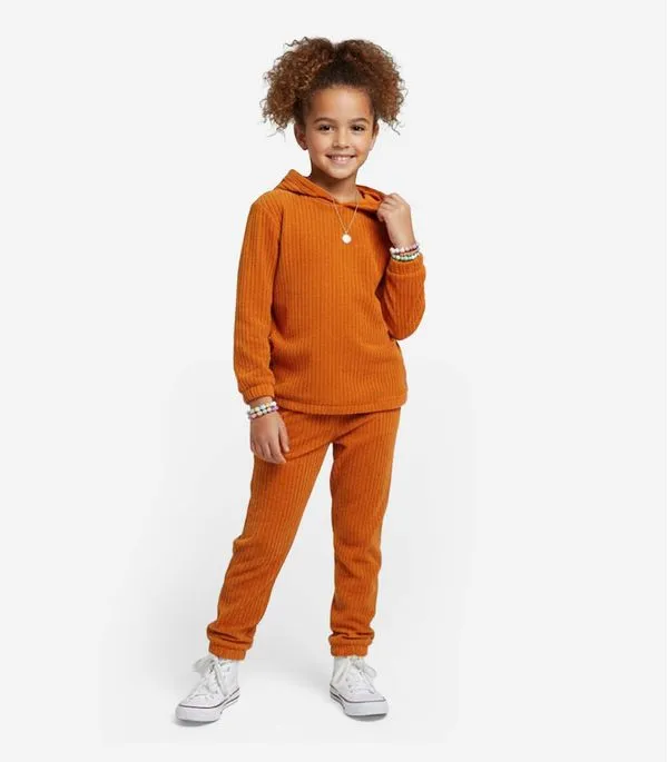 Conjunto Infantil Moletom com Capuz e Calça Select Marrom 10