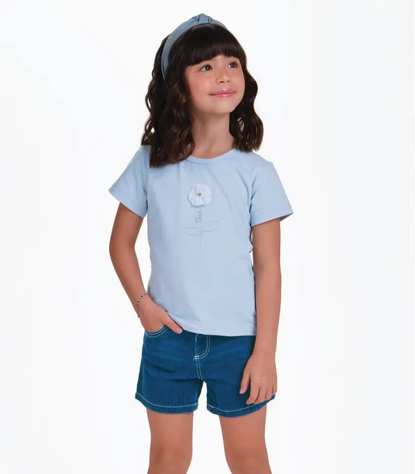 Conjunto Infantil Blusa com Shorts Trick Nick Azul 6