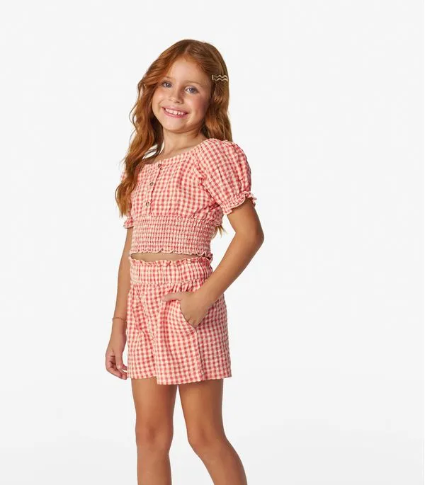 Conjunto Menina Blusa com Shorts Trick Nick Laranja 14