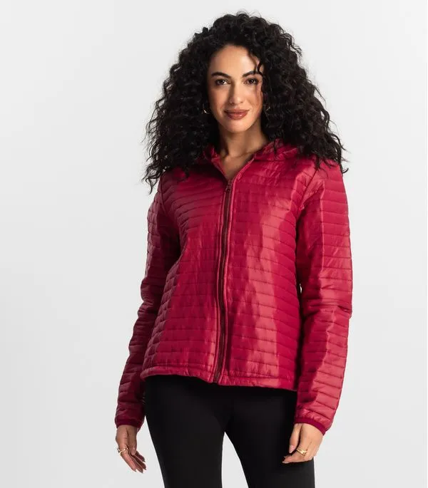 Jaqueta Feminina Com Capuz Rovitex Roxo GG