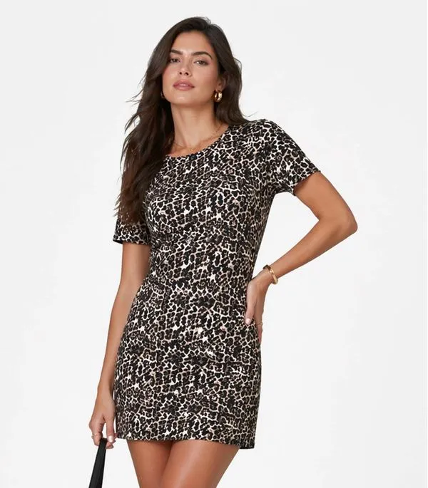Vestido Feminino Estampado Select Bege M