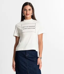 Camiseta Feminina Gola Alta Rovitex Bege P