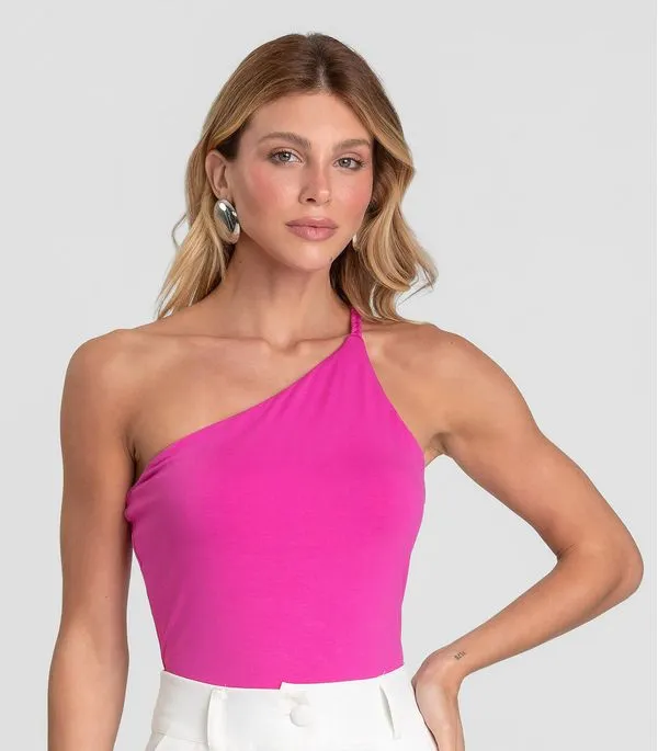 Body Feminino Alça Trançada Dianna Rosa P