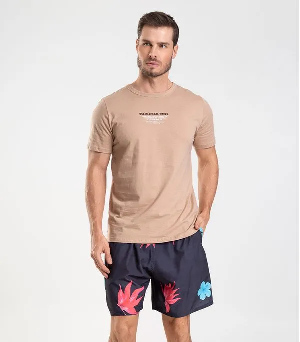 Bermuda Masculina De Microfibra Long Bong Preto GG