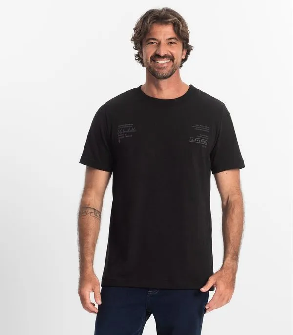 Camiseta Masculina Diametro Preto GG