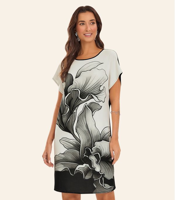 Vestido Curto Feminino Poly Flex Rovitex Preto GG
