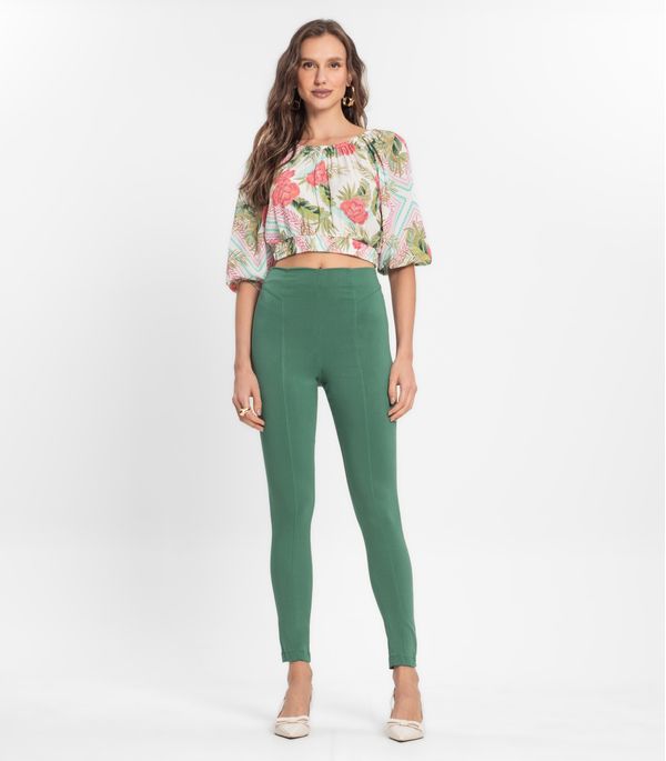 Legging Feminina Em Bengaline Endless Verde G