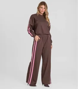 Calça Feminina Pantalona em Molecotton Dianna Marrom PP