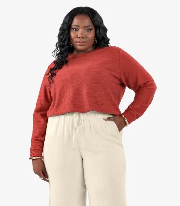 Blusão Feminino Malhão Plus Size Secret Glam Marrom Plus G3