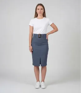 Saia Feminina Bengaline Renaluci Azul G