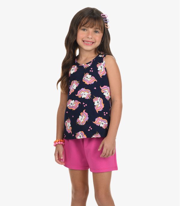 Conjunto Regata com Shorts Menina Rovi Kids Azul 6