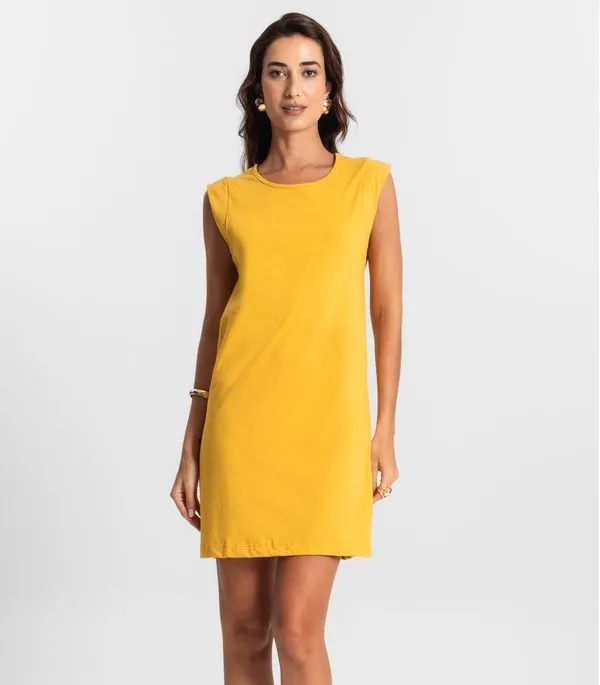 Vestido Liso Feminino Select Amarelo P