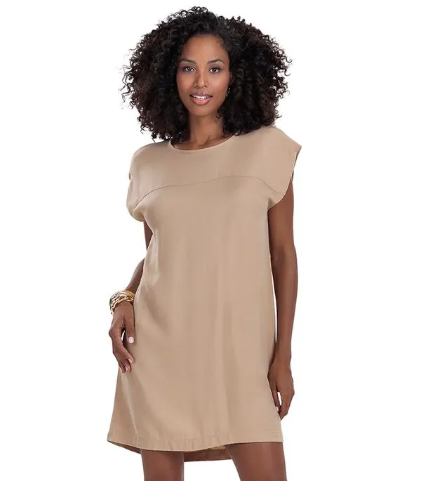 Vestido Curto Feminino Rovitex Marrom M