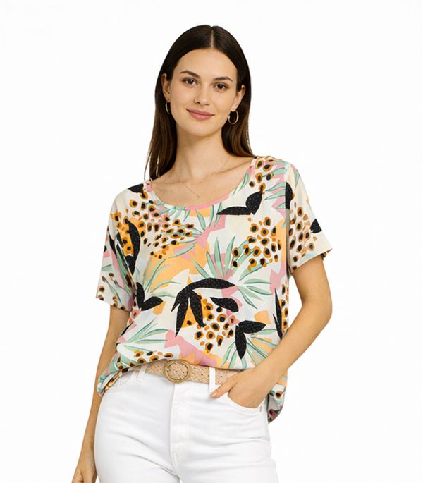 Blusa Feminina Com Estampa Rotativa Infinita Cor Branco P