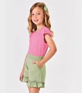 Blusa Infantil Feminina Cotton Leve Trick Nick Rosa 1
