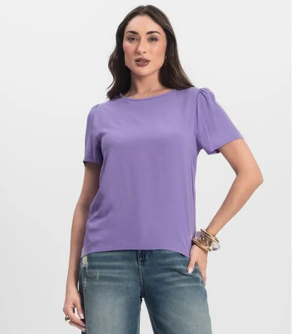 Blusa Feminina Em Viscose Infinita Cor Roxo G