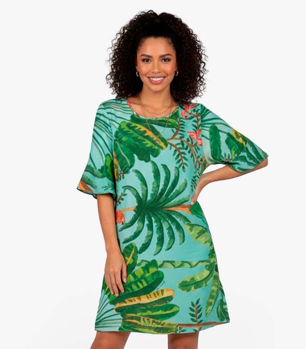 Vestido Feminino Estampado Infinita Cor Verde P