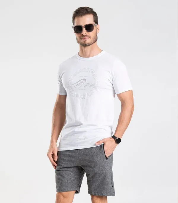 Bermuda Moletom Masculina Diametro Cinza GG