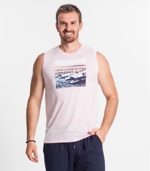 Regata Masculina Estampada Diametro Rosa M