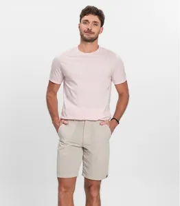 Bermuda Maculina Sarja Com Bolsos Shift Bege 48