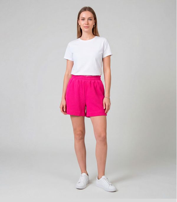 Shorts Feminino Moletinho Gorgurinho Infinita Cor Rosa GG