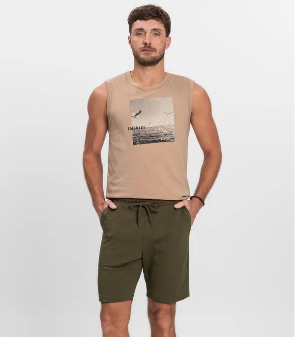 Bermuda Masculino De Moletinho Piquê Diametro Verde Plus G4