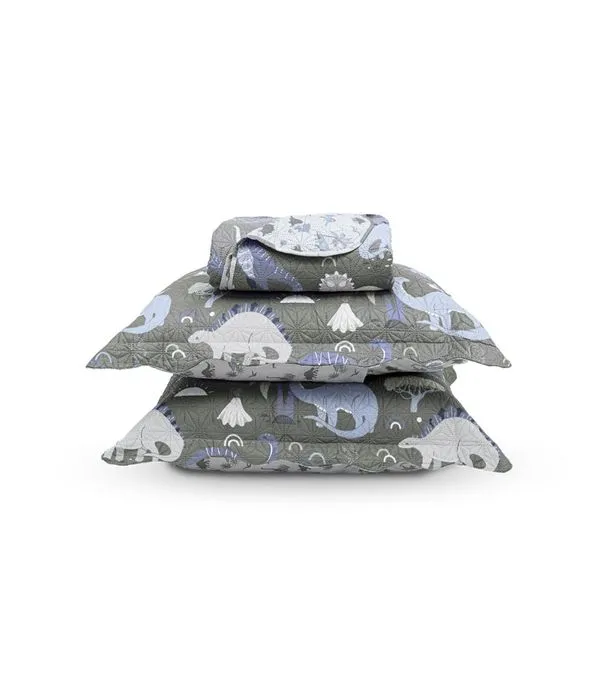 Kit Cobre Leito Casual Kids Casal Appel Cinza UN / Cinza