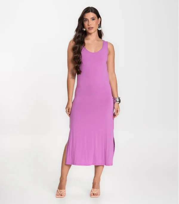 Vestido Midi Feminino Select Roxo G
