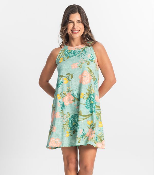 Vestido Curto Feminino Em Liganete Select Verde G