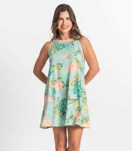 Vestido Curto Feminino Em Liganete Select Verde GG