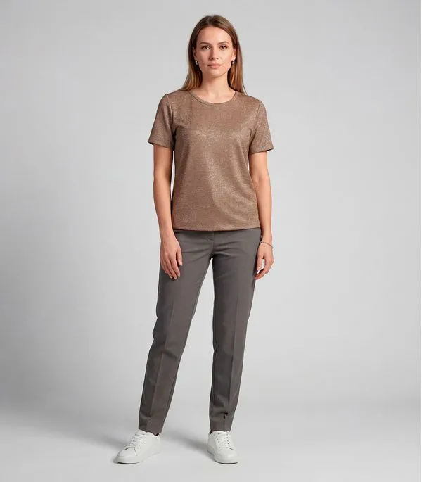 Blusa Feminina Básica Infinita Cor Marrom GG